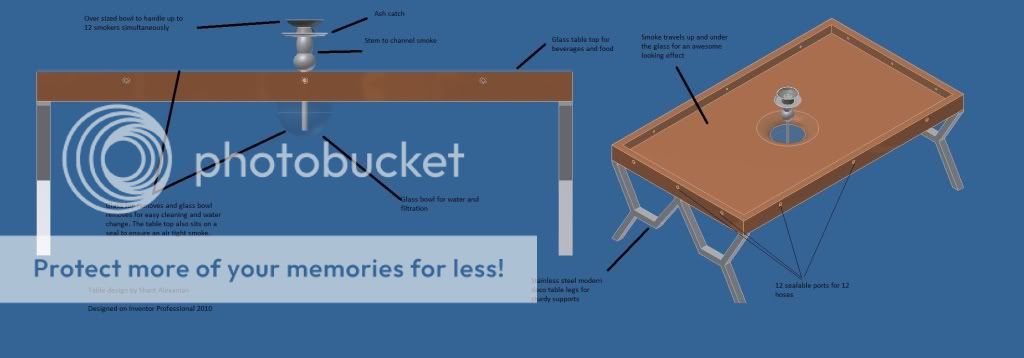 hookah table (c) sbalexanian patent pending
